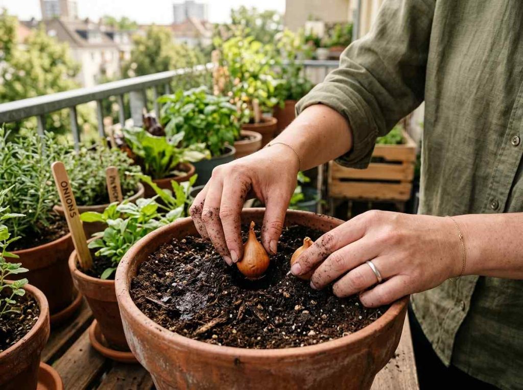 How to Grow Onions at Home in pots with proper soil and drainage