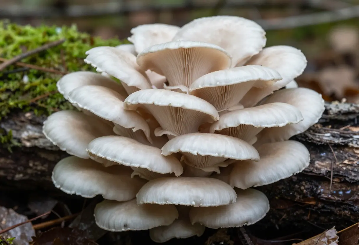 How to Identify Oyster Mushrooms with close up of gill structure