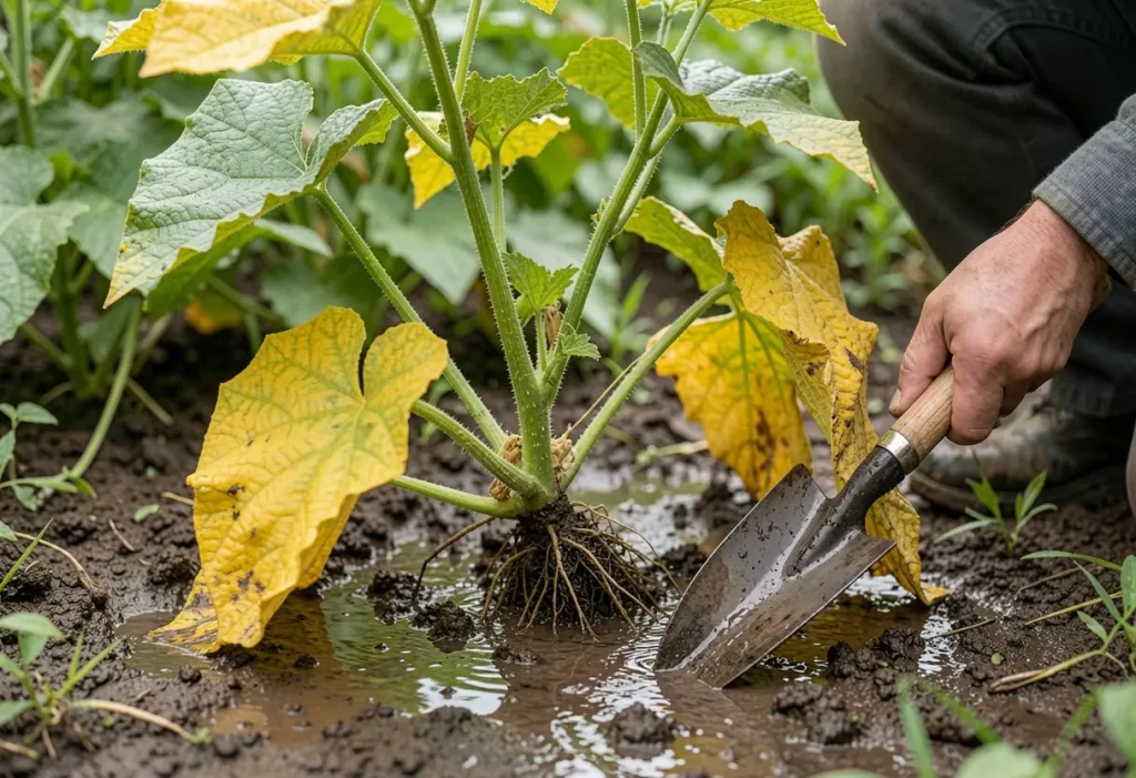 How to Treat Yellowing Cucumber Leaves with proper watering and care
