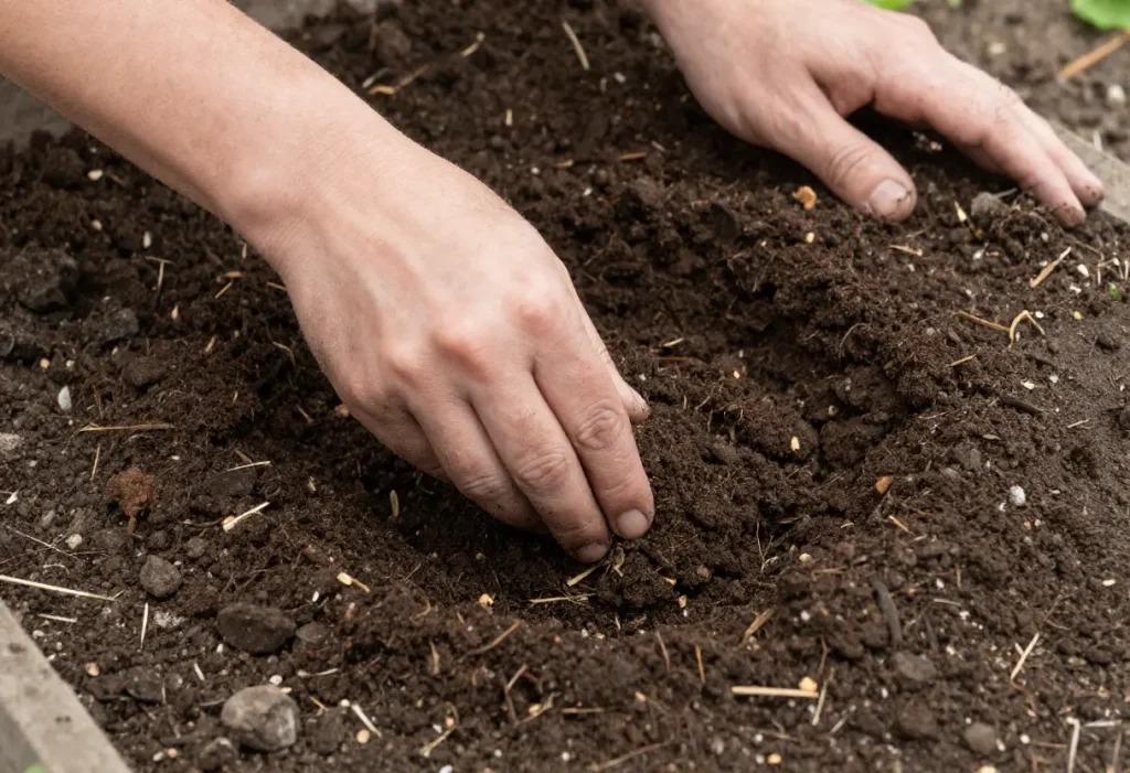Preparing Soil for Tomatoes in raised beds with good drainage