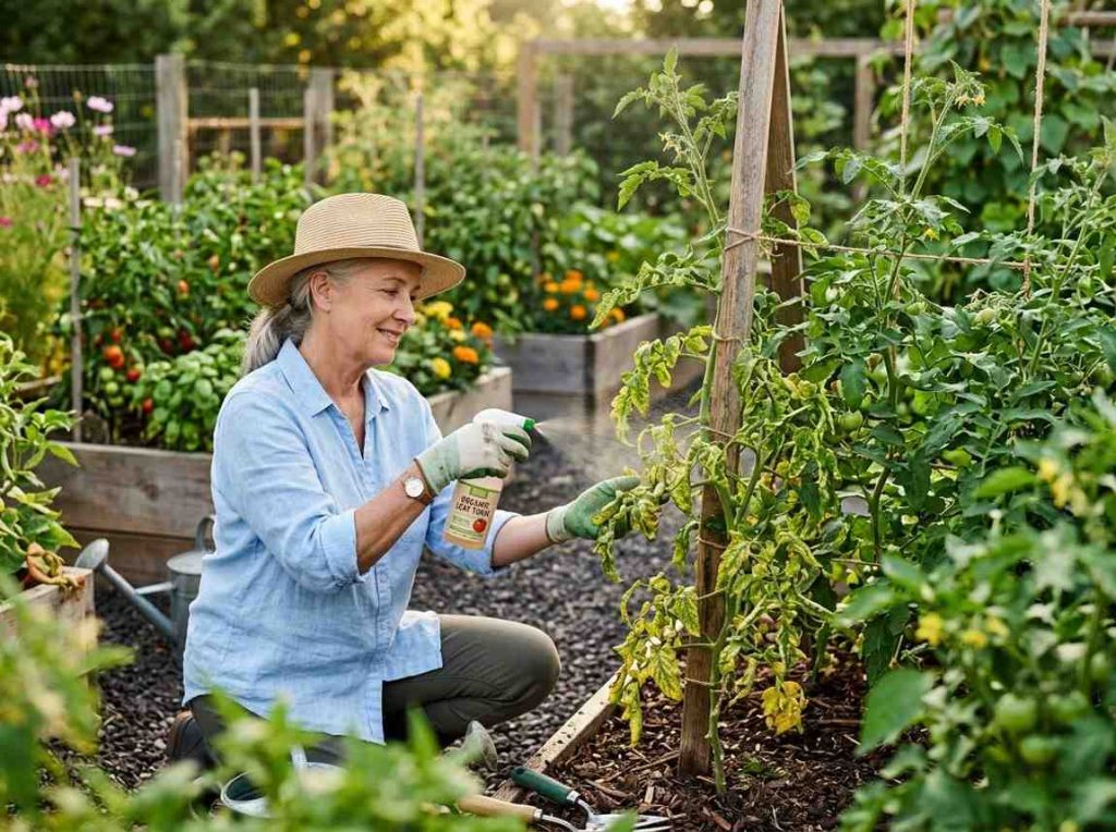 Tomato Plant Leaves Curling And Yellowing affecting plant growth and yield