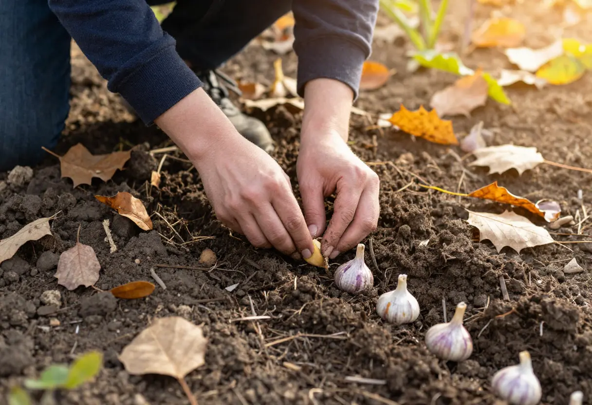 When to Plant Garlic with proper soil preparation and spacing