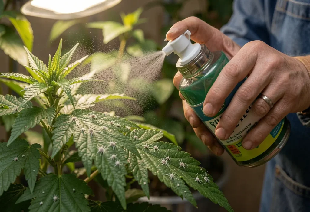 White Spider Mites on Plants spreading on indoor and outdoor garden plants