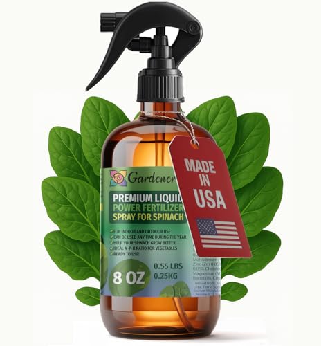 Liquid Power Spinach Fertilizer Spray – Ready-to-Use Liquid Plant Food Mist for Spinach – Premixed, Easy Application – Fast-Acting Formula for Growth, Roots & Yield – Indoor & Outdoor Use – 8 oz
