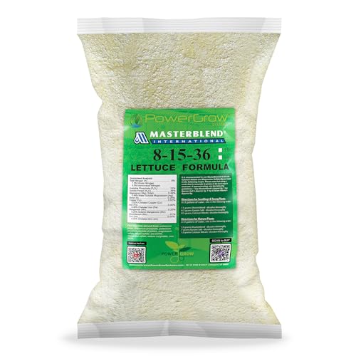 Masterblend Lettuce Fertilizer Formula by PowerGrow Systems 8-15-36 (1 Pound)