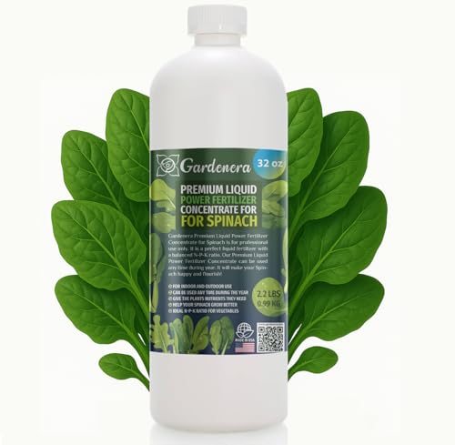 Liquid Power Spinach Fertilizer - Premium Liquid Plant Food for Spinach - Fast-Acting Concentrate for Growth, Strong Roots & High-Yield Harvest - 32 oz - Indoor & Outdoor Use