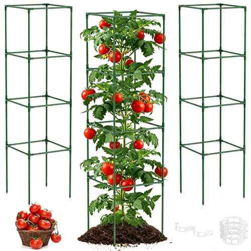 Unves 3 Pack Tomato Cage for Garden, 16
