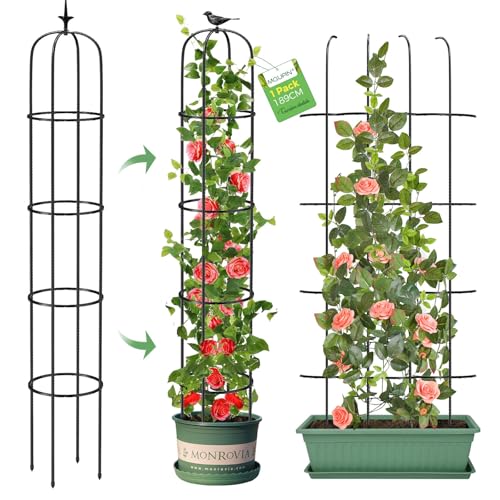 Tower Obelisk Garden Trellis for Climbing Plant，6.2FT/74.4