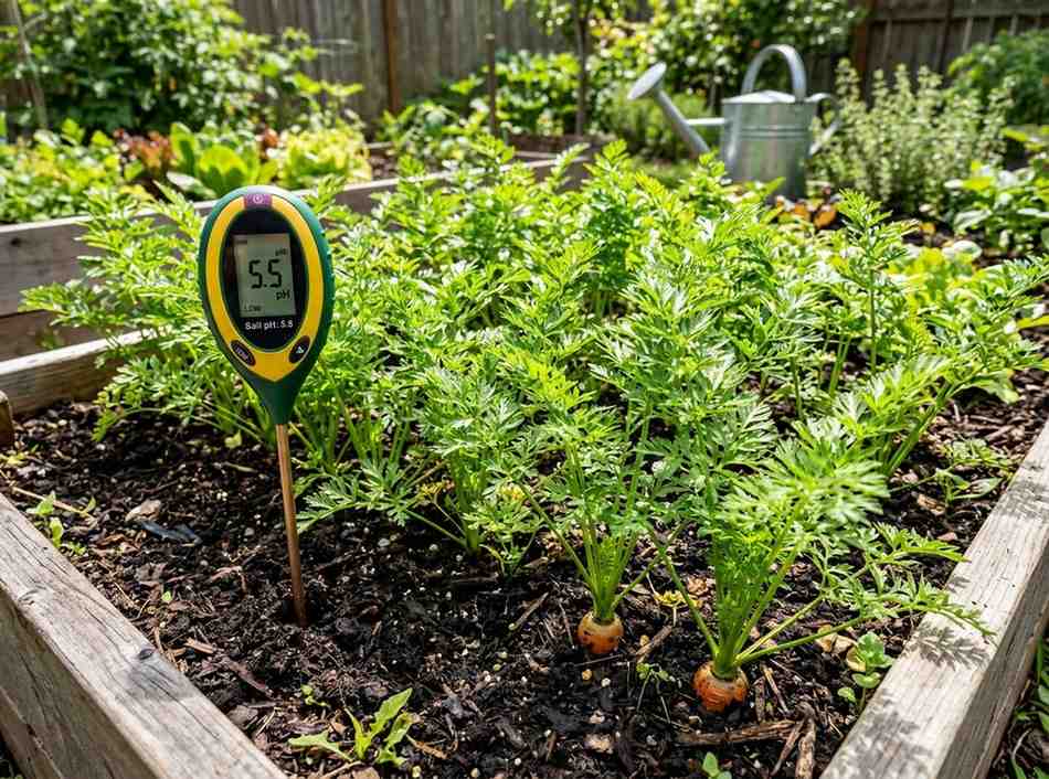 Carrot Soil Ph Tolerance 5.5 showing healthy carrots growing in balanced soil