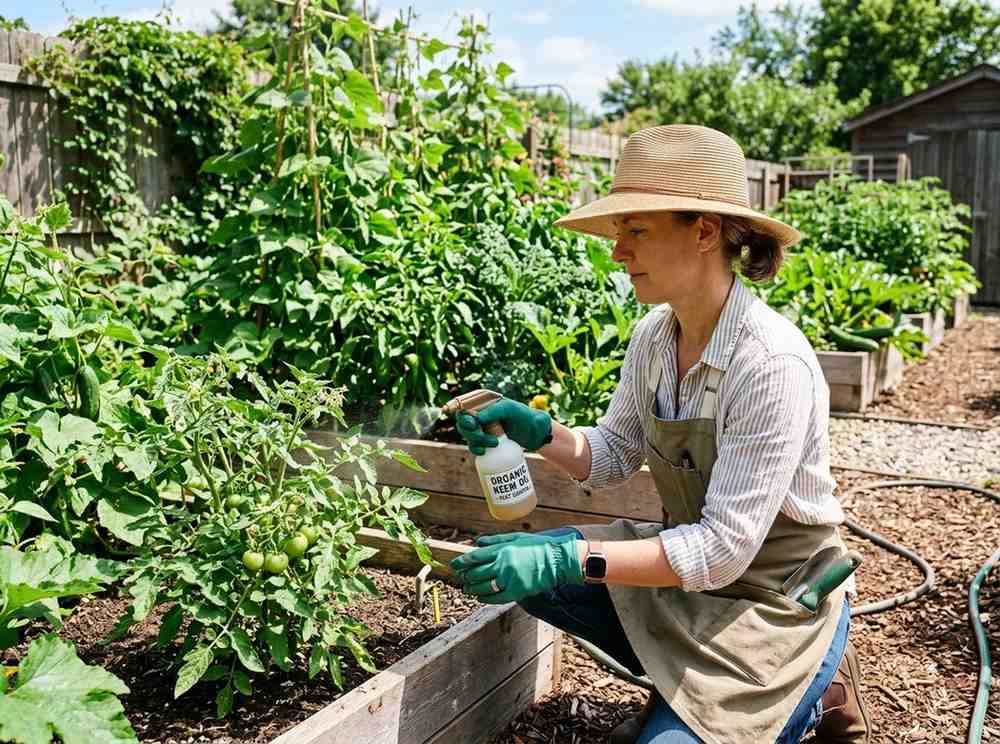 Common Vegetable Garden Diseases and Pests in a home garden environment