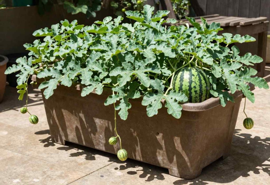 Growing Watermelon in Containers for fresh homegrown watermelon harvest