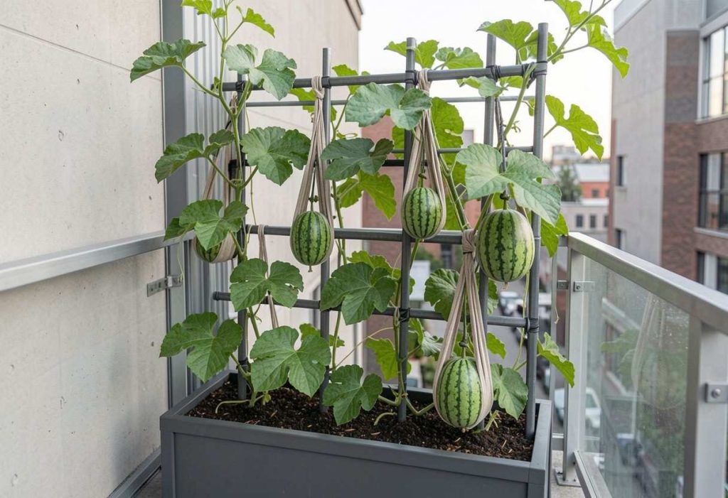 Beginner guide on Growing Watermelon in Containers on a patio or balcony