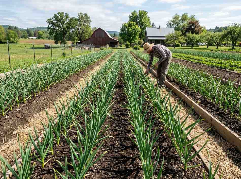 Beginner guide on How Far Apart to Plant Garlic in garden soil