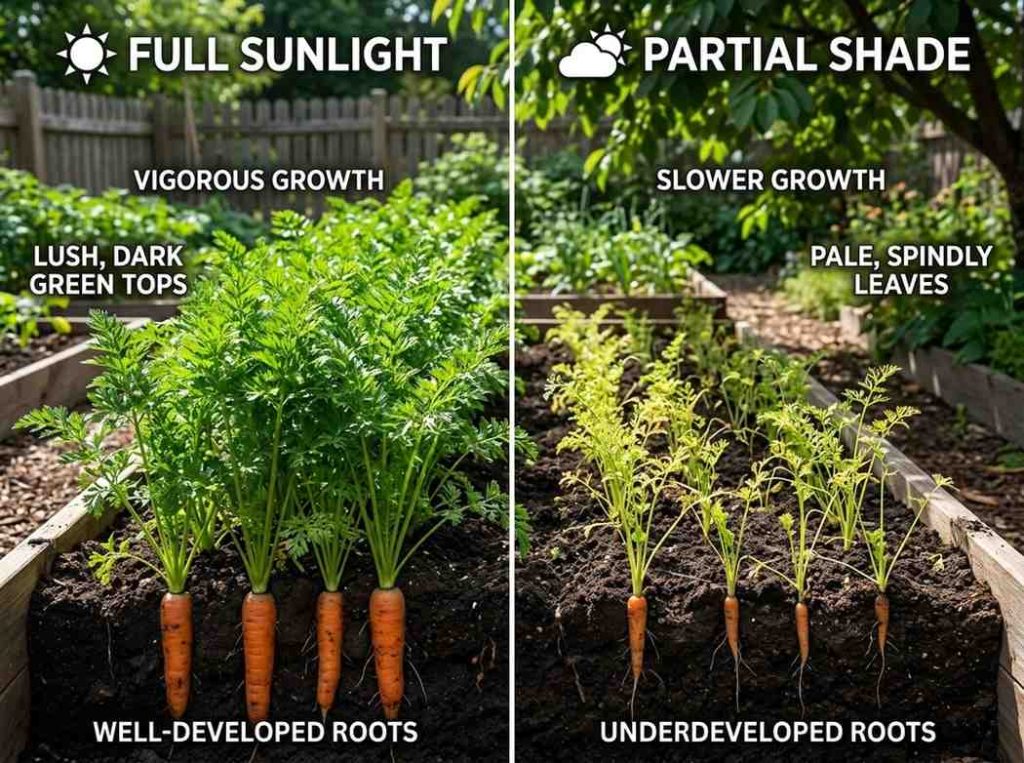Beginner guide on How Much Sun Do Carrots Need in a home garden