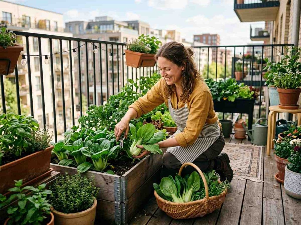How to Harvest Bok Choy with healthy green leaves and stems