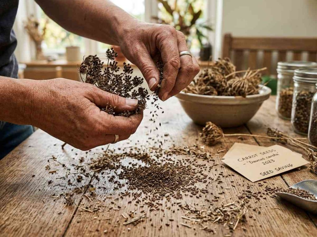 Beginner guide on How to Harvest Carrot Seeds step by step process