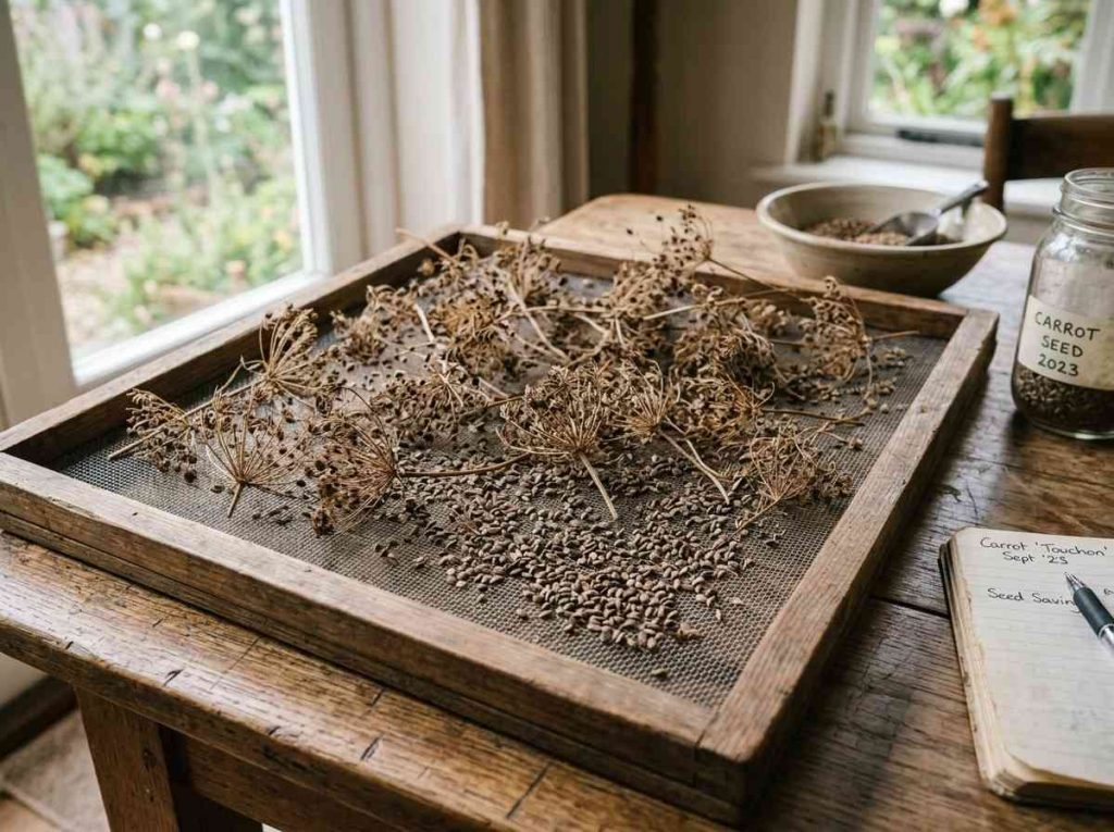 How to Harvest Carrot Seeds for saving seeds for next planting season