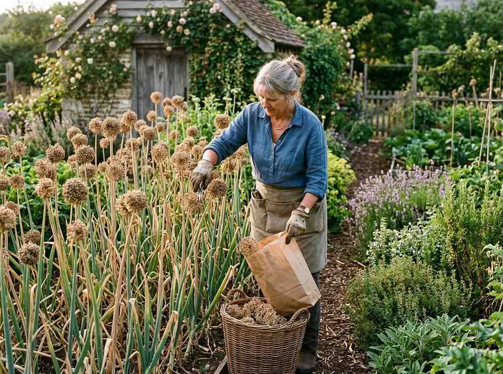 Beginner guide on How to Harvest Onion Seeds step by step process