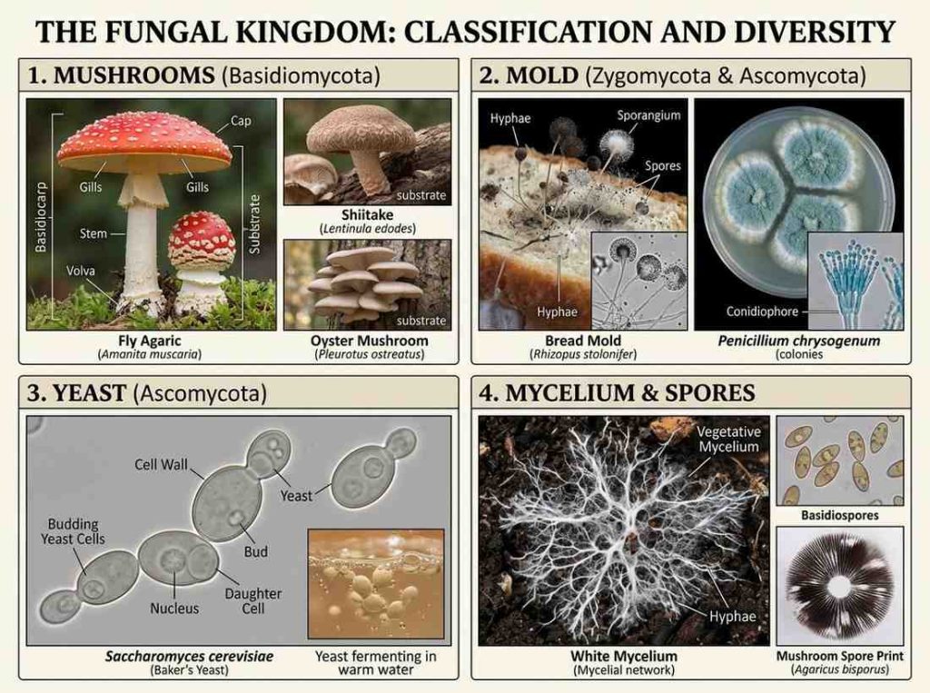 Is a Fungus the Same Thing As a Mushroom explaining mushroom growth from fungi
