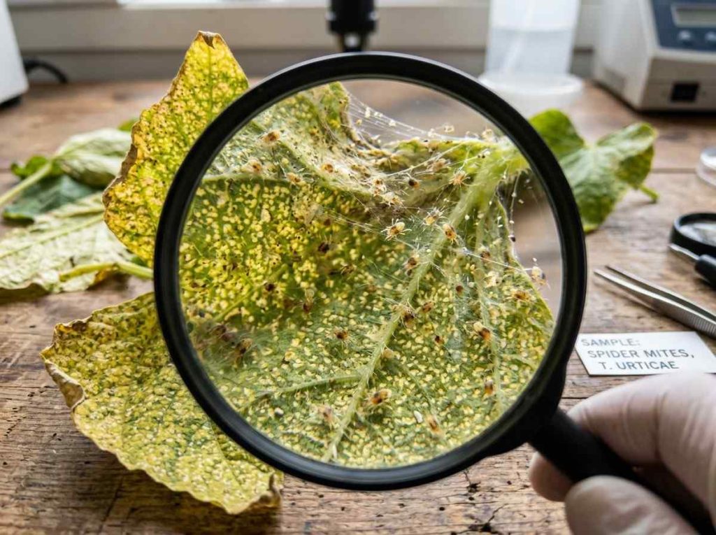 Beginner guide on Magnifying Glass for Spider Mites for pest identification