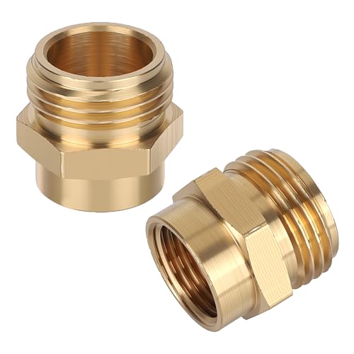 2pcs Brass Garden Hose Adapter, 1/2