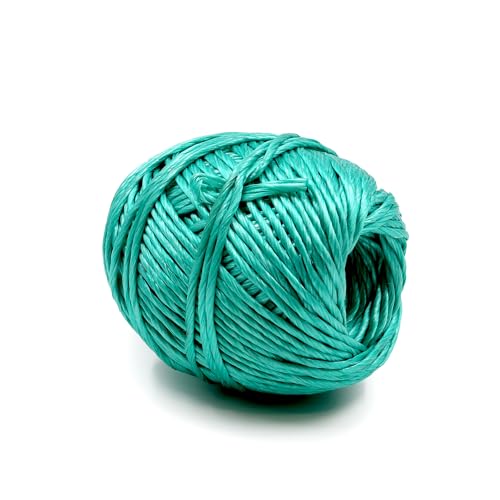 Heavy Duty 200 lbs Strong Polypropylene Tomato Twine, Garden Plant Tie String, Greenhouse Trellis Twine, Durable PP Tying Twine for Bundling, Packaging, Gardening, Farming (White/Green), 164FT