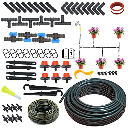 BHAGIRATH-Drip Irrigation Garden Watering Drip Kit || Water Saving System (100 Plants) || Watering Drip Kit for Home Garden, Farming & Agriculture Purposes