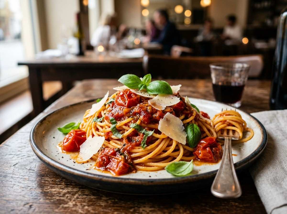 Burst Tomato Pasta Recipe featuring roasted tomatoes and perfectly cooked pasta