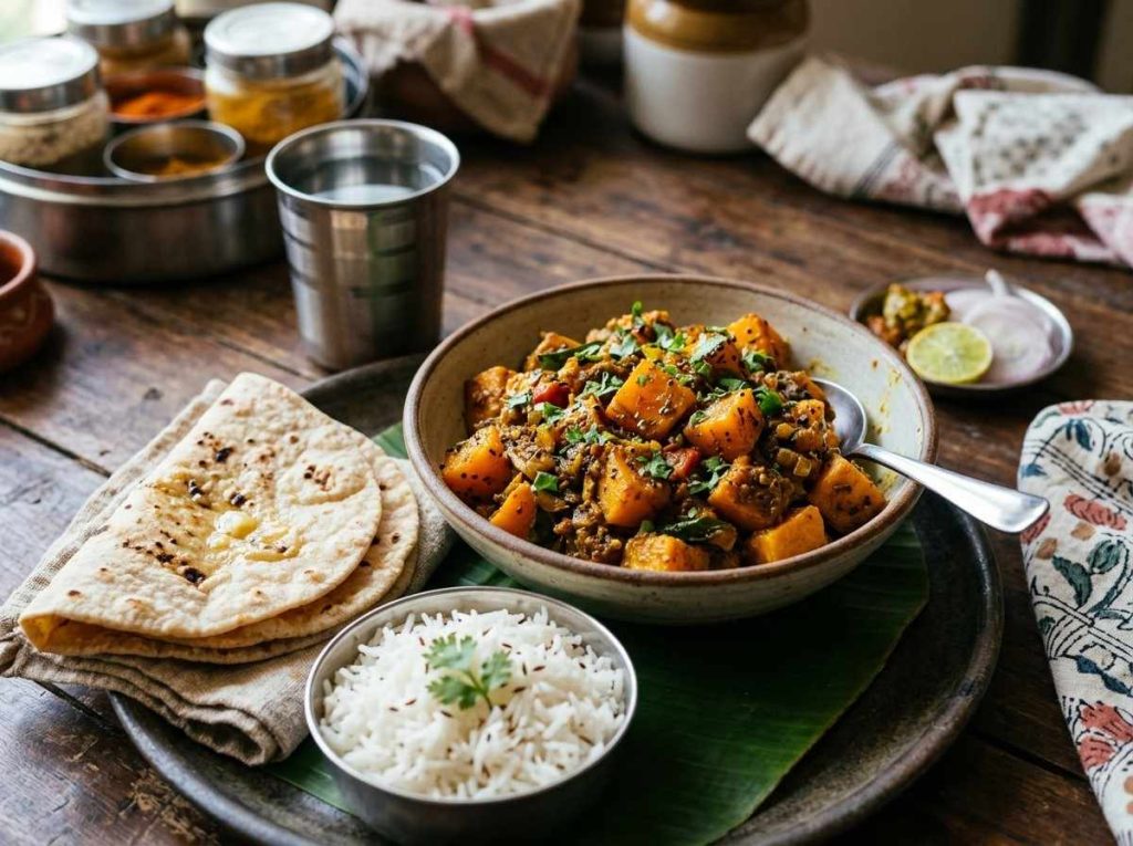 Butternut Squash Recipes Indian featuring roasted squash in an authentic Indian dish