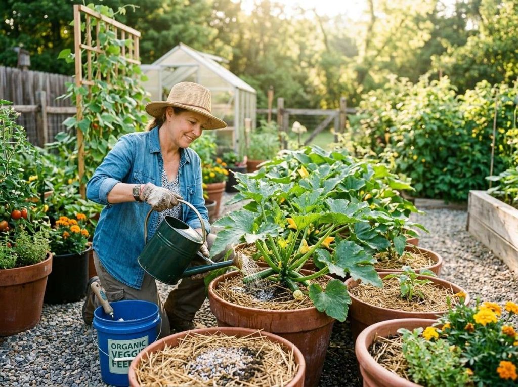Beginner guide on Growing Summer Squash in Containers for small space gardening