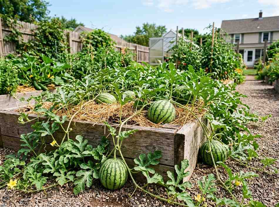 Beginner guide on Growing Watermelon in a Raised Bed for successful home gardening