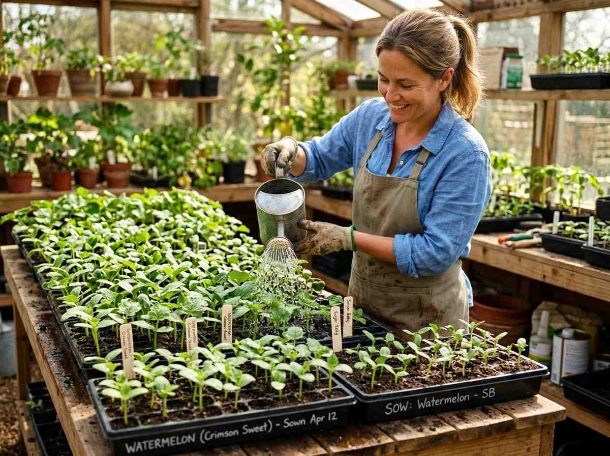 How Long Does It Take Watermelon Seeds to Germinate with young seedlings emerging