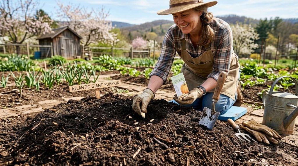 How to Grow Atlantic Giant Pumpkin using nutrient rich soil and proper care techniques