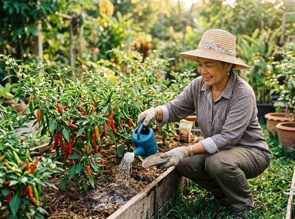 How to Grow Thai Chili Peppers with abundant peppers ready for harvest