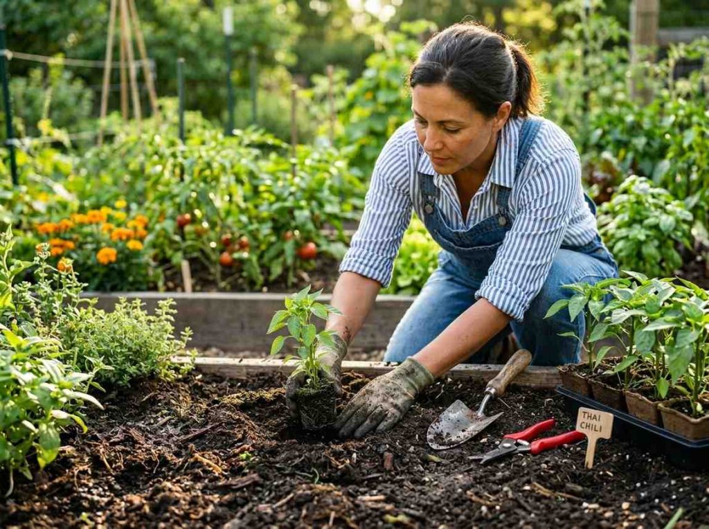 How to Grow Thai Chili Peppers in containers with proper sunlight and care