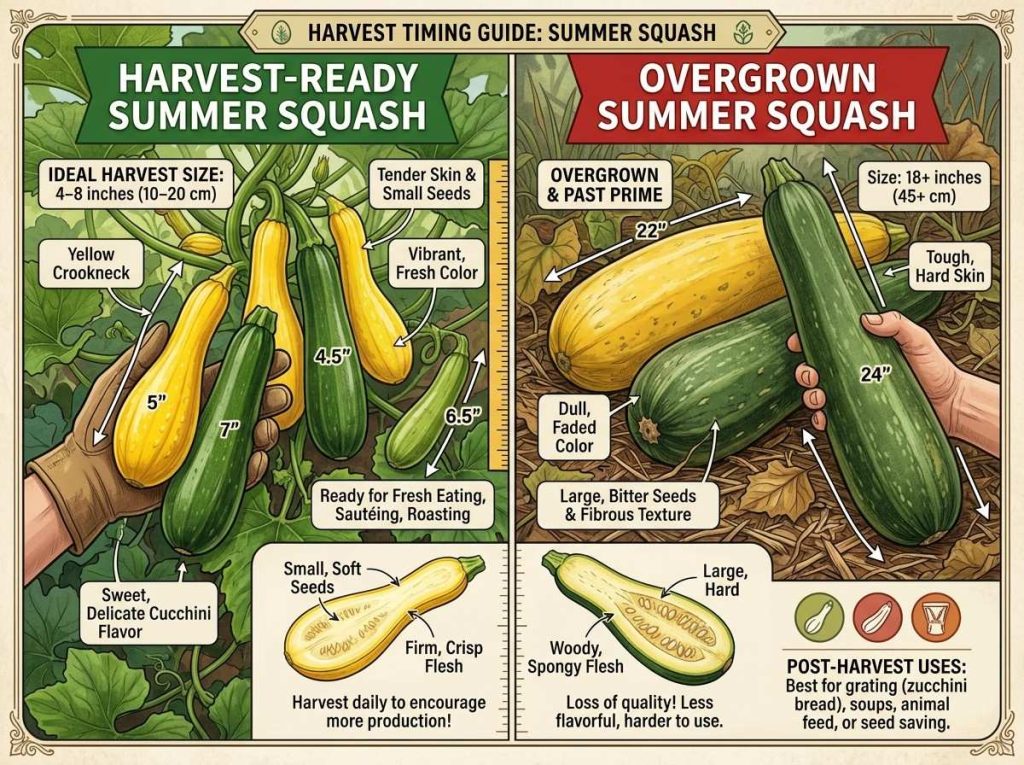 When is Summer Squash Ready to Pick for tender flavorful squash and continuous production