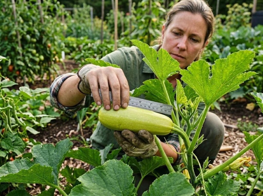 When is Summer Squash Ready to Pick featuring freshly harvested squash from garden beds