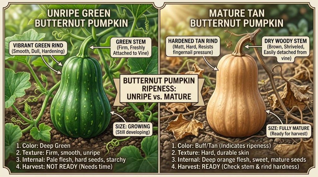 When to Harvest Butternut Pumpkins for the best flavor storage quality and garden yield