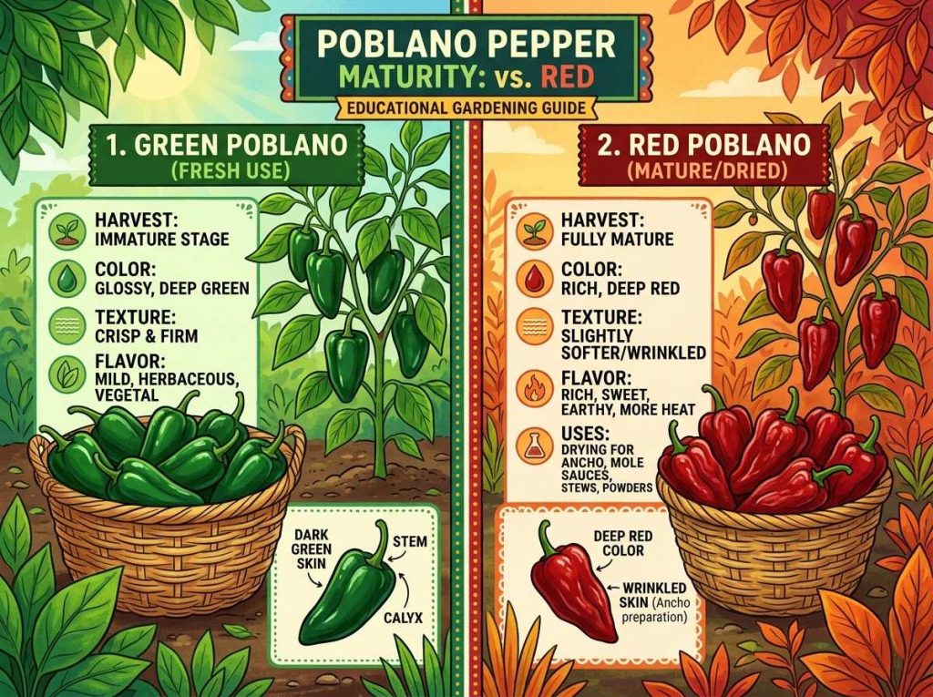 When to Pick Poblano Peppers for the best flavor quality and garden yield