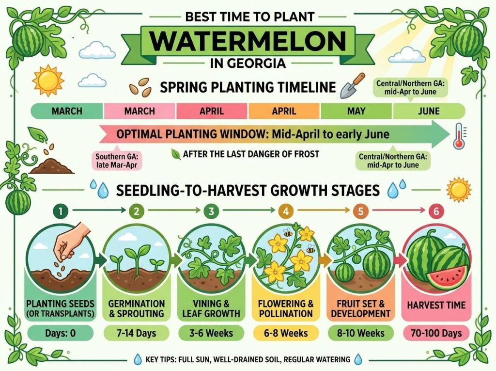 When to Plant Watermelon in Georgia for a productive harvest of sweet juicy watermelons