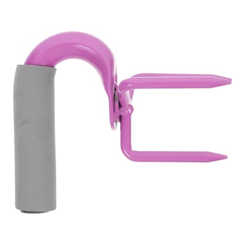 Wakauto Manual Garden Tiller Hand Cultivator Soil Loosener with Claw Tool for Gardening and Lawn Care, Small Purple Hand Fork with Storage Box for Soil Aerating and Plant Beds