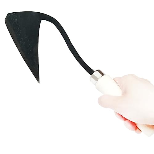 IARTIDEA Handmade Ho Mi,Korean Style Garden Hoe Weeding Hand Forged Steel Gardening Tool. Best for Small Space-Shade Garden-Home Action Products