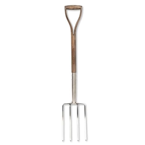 Spear & Jackson Traditional Stainless Steel Digging Fork, Heavy Duty Durable Stainless Steel Garden Tool, Ideal for Digging, Aerating, and Turning Soil