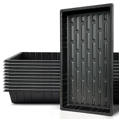 RooTrimmer Growing Trays, 1020 Plant Nursery Trays Heavy Duty Seed Starter Flat Seedling Tray for 72/128 Cell Plug Tray Transplant Growing Microgreens (21