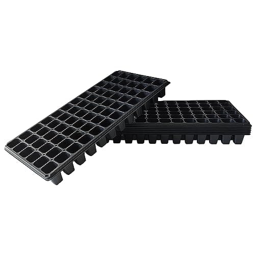 RooTrimmer Deep 72 Cell Seedling Trays, Thick Durable 72 Cell Plug Tray Big Cell Seed Trays for 1020 Flat Trays Germination (10-Pack, 21.25