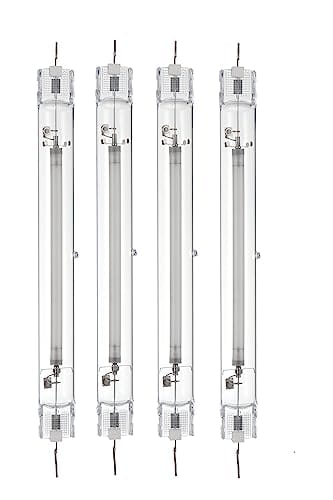 YauldSun Grow Light Bulbs DE HPS 1000W Full Spectrum Double Ended High Pressure Sodium for Indoor Plant Growth lamp High PAR CCT 2100K 4 Pack