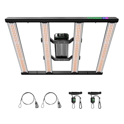 VIVOSUN LumaLight 320W LED Grow Light, Full Spectrum Indoor Plant Light with Deep Canopy Penetration, Smart Dimmable LED Bar Lamp for Vegetables, Herbs, Flowers, 3x3ft Coverage, GrowHub Compatible