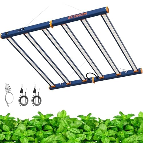 ECOHOM 720W LED Grow Light, Full Spectrum Dimmable Daisy Chain, Pro Bar Style for 5x5ft Grow Tent, Foldable & Hanging Growing Lamp for Indoor Plants Seedlings, Veg and Bloom