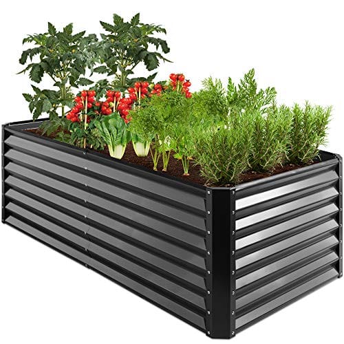 Best Choice Products 6x3x2ft Outdoor Metal Raised Garden Bed, Deep Root Box Planter for Vegetables, Flowers, Herbs, 269 Gallon Capacity, 100% Non Toxic Materials - Gray