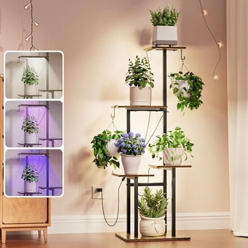 unlumm Plant Stand Indoor with Grow Lights, 46